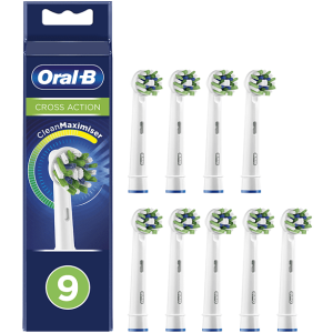 Braun Oral B EB 50 3+3+3, Testine di ricambio Cross Action, 9 pezzi