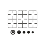 Kit 3 griglie e 5 coprispartifiamma - GLEM GAS