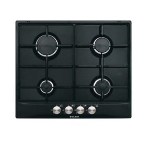 Piano Cottura GLEM Gas GT64BK - 4 Fornelli - Da Incasso 60cm - Nero