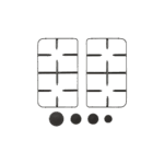 Kit 2 griglie e 4 coprispartifiamma - GLEM GLAS